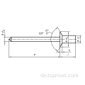 Aluminium/Aluminium Counterunk Closed End Blind Niivet